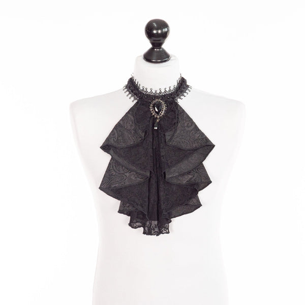 Jabot aus schwarzer Spitze – Gentleman Style für jeden Anlass - SiaLinda.com